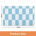 thumbnail image 4 of 20x32 in Checkered Bathroom Rug - Non-Slip, Long Bath Mat, Water-Absorbing, Soft Microfiber, Machine Washable for Showers., 4 of 5