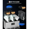 thumbnail image 2 of Commercial Slushy Machine 15Lx3, Tainless Steel Smoothie Frozen Drink Maker with Self-Cleaning Mode, 1200W Electric Large Slushie Machine for Home Party Restaurants Cafe Bars, 2 of 7