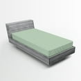 thumbnail image 2 of Ambesonne Botanical Fitted Sheet, Olive Branch Damask Print, Twin Size, Mint Green and White, 2 of 5
