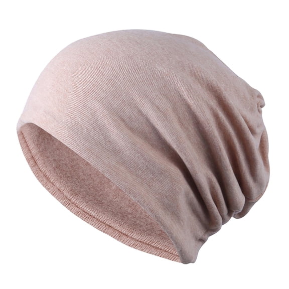 Summer Skull Mens Womens Slouch Hat Headwear for Chemo Cancer Sleep - Khaki