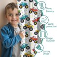 thumbnail image 3 of Blackout Kids Curtains,Monster Cartoon Truck White Pattern Children's Insulated Curtains Set Of 2,Bedroom Essentials,Toddler Room Decor 42"x63", 3 of 5
