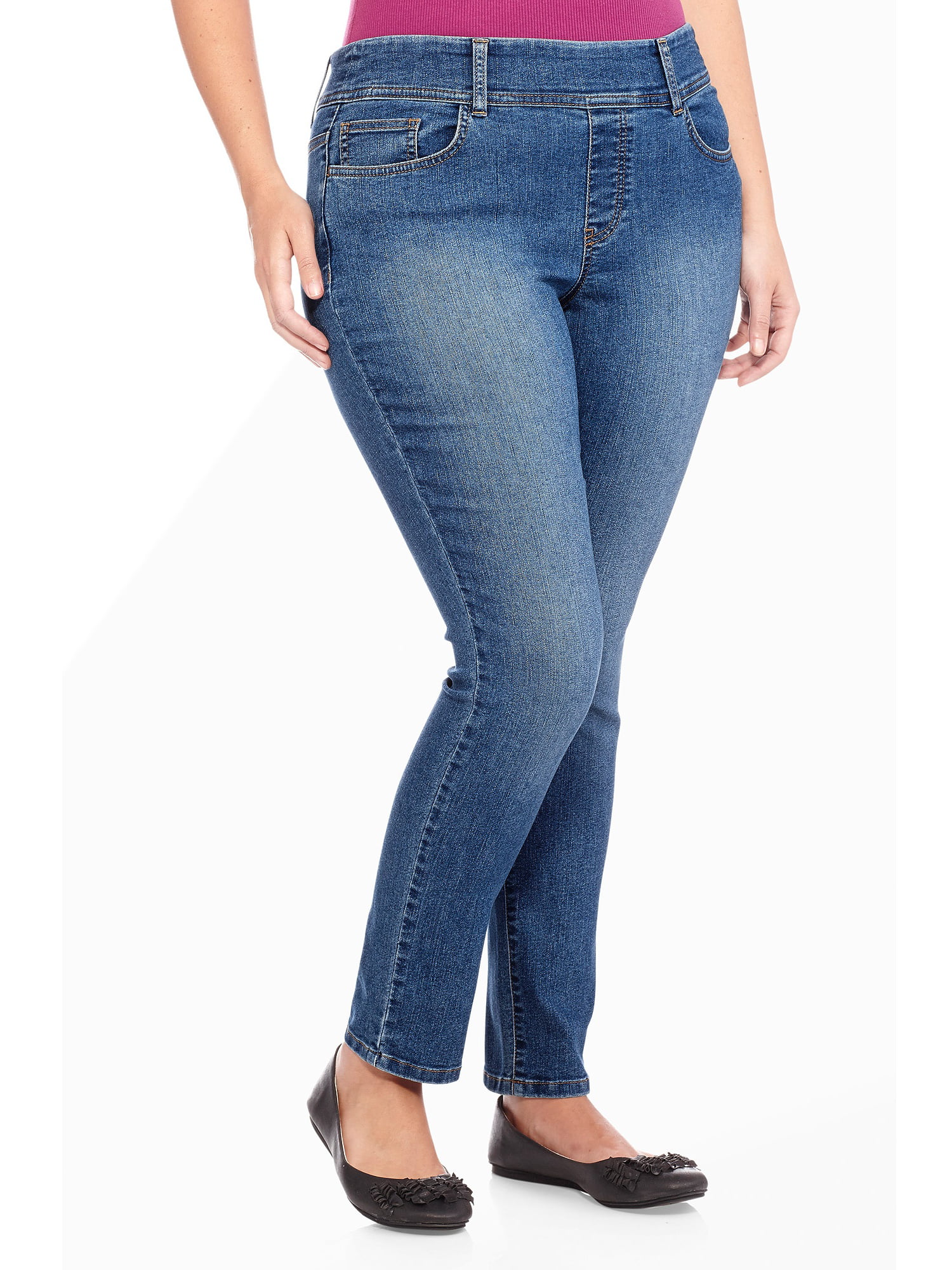 Women's Plus-Size Pull On Skinny Jean - Walmart.com