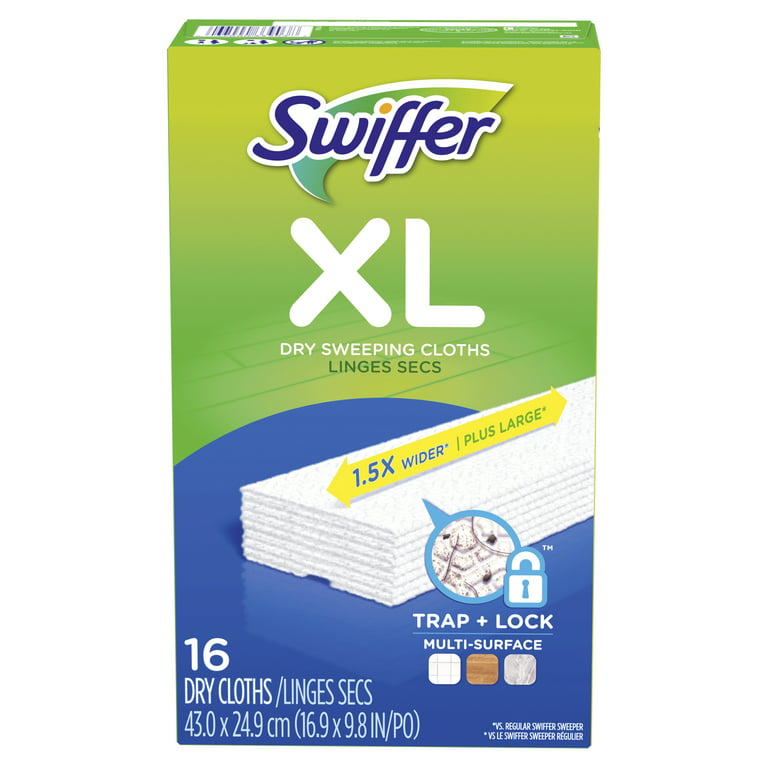 2 pack) Swiffer Sweeper XL Dry Pad Refills, Unscented, 16 Count 