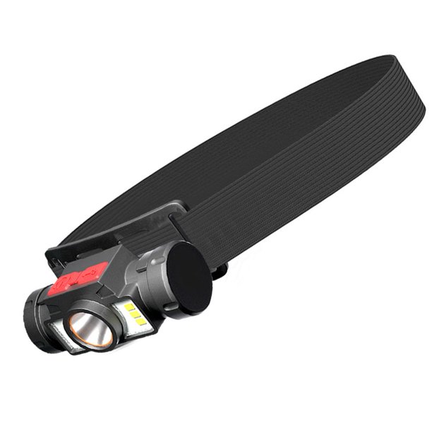 Linterna LED XPE para acampar, linterna montada en la cabeza con carga USB para correr y andar en bicicleta