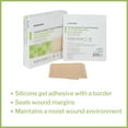 thumbnail image 2 of McKesson Hydrocellular Foam Dressing, Silicone Adhesive Bandage, 6 in x 6 in, 10 Count, 1 Pack, 2 of 11