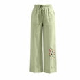 thumbnail image 6 of Ailaofu Women's Summer Fashion Printed Long Pants Elastic Waist Casual Trousers with Pockets for Daily Outings, 6 of 8