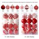 thumbnail image 3 of Juego de 24 bolas navideñas de colores de 6 cm, de plástico galvanizado, pintadas, decorativas, 3 of 5