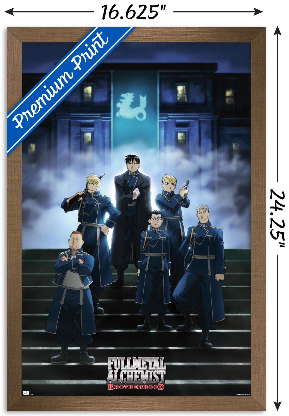 Fullmetal Alchemist: Brotherhood - Key Art 2 Wall Poster, 14.725" x 22.375" Framed