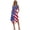 American Flag Stars Print, variant on Sunflower Butterfly Sleeveless Sundress, with Side Pockets Summer Irregular Hem Dress for Cocktail Party and Vacation Travel