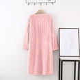 thumbnail image 5 of IROINNID Sweater Dress for Women Flannel Nightgown Home Solid Long Skirt Extended and Thickened Cotton Velvet Pattern Reduced,Pink, 5 of 8
