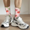 thumbnail image 6 of Bingfone Compression Socks for Women and Men Long Socks for Running Athletic Cycling Nurse- Strawberry Floral, 6 of 6
