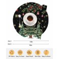 thumbnail image 6 of 13 Inch Round Placemats Set of 6, Black Christmas Non Slip Heat Insulation PP Table Mats, Xmas Christmas Tree Snowflake Washable Place Mats for Kitchen Dining Party Table Decor, 6 of 7