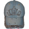 thumbnail image 1 of Popfizzy Bling Hat for Women and Girls, Fun Rhinestone Baseball Cap, Bejeweled Distressed Denim Hat, Bling Gifts for Women, 1 of 8