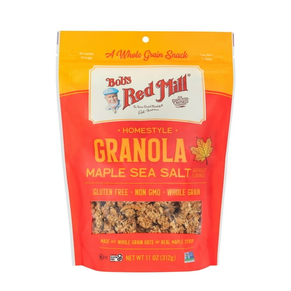 Bob's Red Mill Maple Sea Salt Granola, Ready-to-Eat, 11 oz Bag