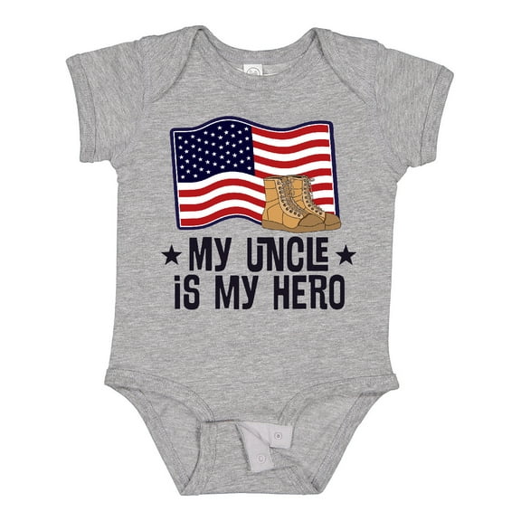 Inktastic My Uncle is My Hero Military Nephew Boys or Girls Baby Bodysuit