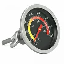 GJX Stainless Steel BBQ Grill Temperature Gauge Thermometer Grill Thermometer for Outside Grill