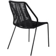 thumbnail image 4 of Afuera Living Metal Black Dining Chair Stackable Intricately Woven Rope Design 22"W x 25"D x 35"H Assembled, 4 of 9