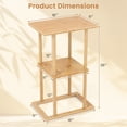thumbnail image 3 of Gymax Table d'Appoint 2 Pcs avec Étagères de Rangement et Construction en Bambou pour Salon, 3 of 10