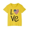 thumbnail image 2 of MKOSPLRT Kids USA Star Stripes Fourth July Tee Shirts Short Sleeve Crew Neck Love Shirts Cute 4th of July T Shirts Independence Day Shirts, 2 of 9