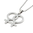 thumbnail image 1 of Transemion Pride Pendant Necklace High-end Stainless Steel Bijouterie For LGBTQ Community High-end Texture, 1 of 6