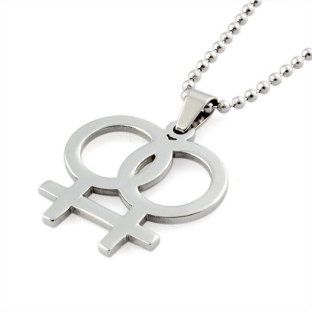 Transemion Pride Pendant Necklace High-end Stainless Steel Bijouterie For LGBTQ Community High-end Texture