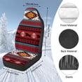 thumbnail image 7 of Uorisanigo Set of 2 Automotive Seat Cover Full Set Car Protection Accessory, Red Aztec African Tribal High Back Bucket Seat Cover for Most Vehicles, Durable Elastic Car Seats Cushion, 7 of 7