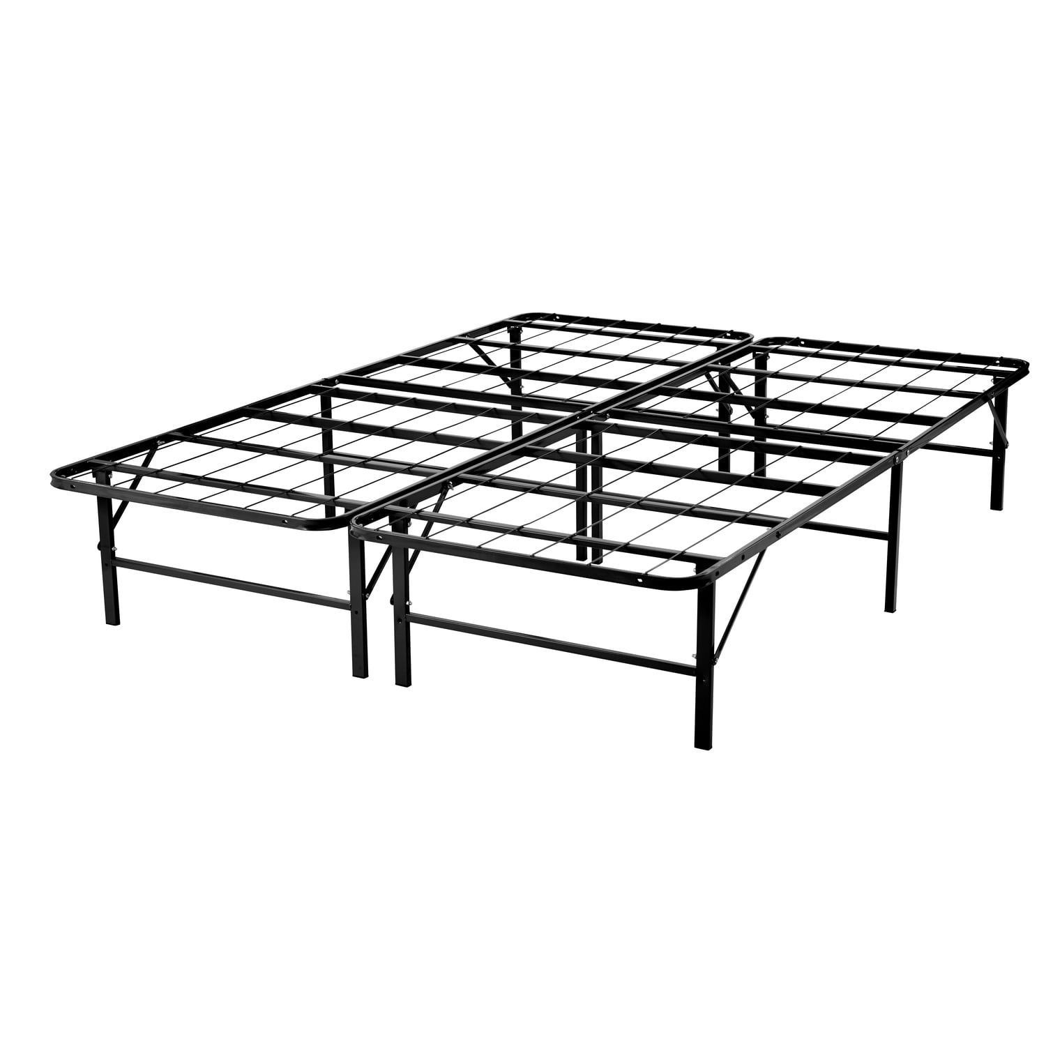 IdealBase 14" Queen Size Bed Frame, Queen Bed Frame, Platform Bed Frame Queen, Metal Bed Frame, Foldable Bed Frame with Heavy Duty Steel, Box Spring Replacement,Tool-Free Assembly, Queen/Black