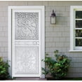 thumbnail image 6 of Grisham Deluxe Steel Security Door,36×80inch Iron Security Storm Door Conveys,Hand Forged Solid Steel Wrought Iron with Tempered Glass and Screen Panel(468White), 6 of 7