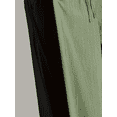 thumbnail image 3 of Women's Solid Color Wide Leg Pants Black, Green, White Three Piece Set, 3 of 6