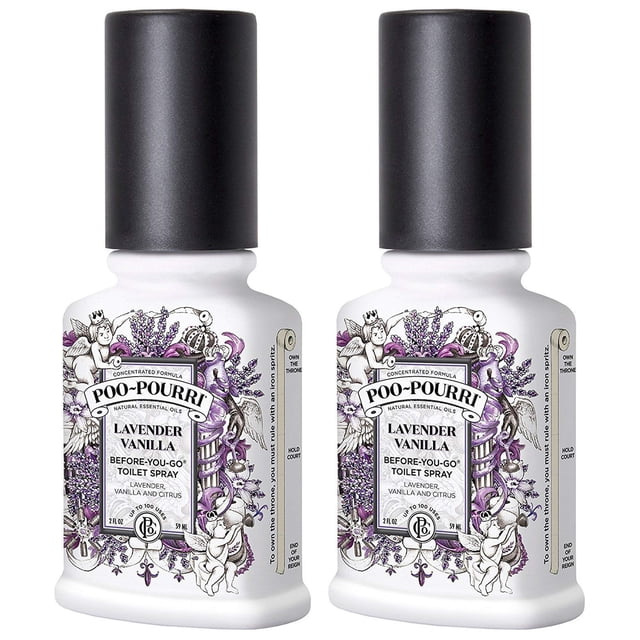 Spray de baño PooPourri Before You Go, lavanda y vainilla, 60 ml, x2