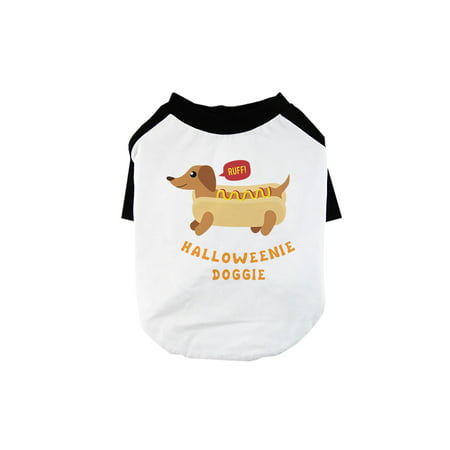 Halloweenie Doggie Pet Baseball Shirt for Small Dogs