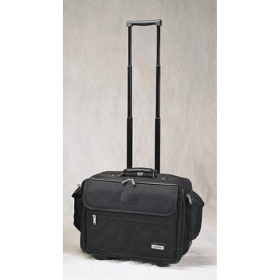 Travelwell In-Line Skate Wheels Polyester 17" Laptop Briefcase, Black