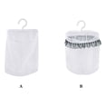 thumbnail image 4 of Inteprter Bolsa de red de almacenamiento de ropa para colgar en la pared con asa de transporte Frutas Malla transpirable Cesta plegable Almacenamiento y organización del hogar, 4 of 6