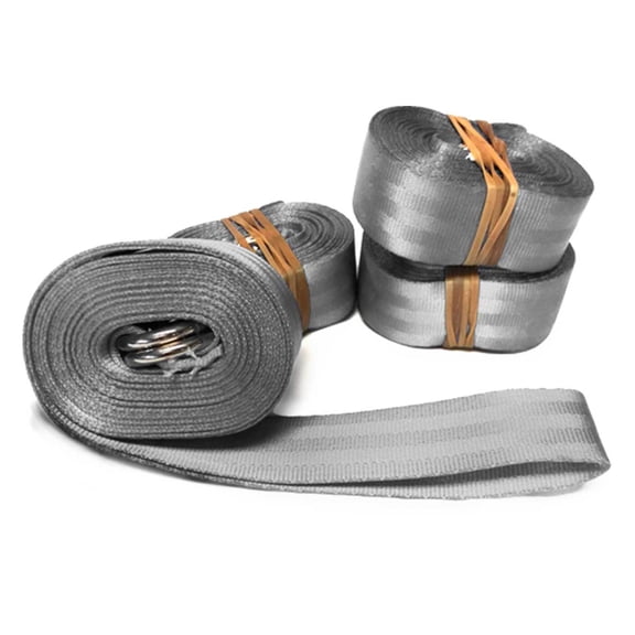 Moose Supply Double D Ring Nylon Webbing Tie Down Straps, 4 Pack, 2 in x 13 ft