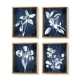 thumbnail image 3 of Rustic Navy Blue Botanical Wall Art Vintage Flower Poster Picture Plant Wall Print Modern Farmhouse Floral Painting French Country Kitchen Room Decor - Cobalt Blue Leaf Sketch - Antique Indigo, 3 of 6