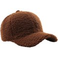 thumbnail image 1 of LinYooLi Winter Baseball Cap for Women Lamb Wool Solid Color Warm Visor Teddy Fleece Hat for Outdoor Travel Adjustable, 1 of 5