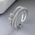 thumbnail image 4 of Anillo antiansiedad con cuentas giratorias para niñas, gris, 4 of 5