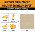 thumbnail image 3 of Ottomanson Bath Rug 31" x 36" Soft Absorbent Non-Slip Bath Mat for Bathroom, Washable & Quick Dry, Beige, 3 of 7