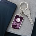 thumbnail image 5 of Tarot Card Moon Tarot Keychain Dog Tag Stainless Steel or 18k Gold, 5 of 16