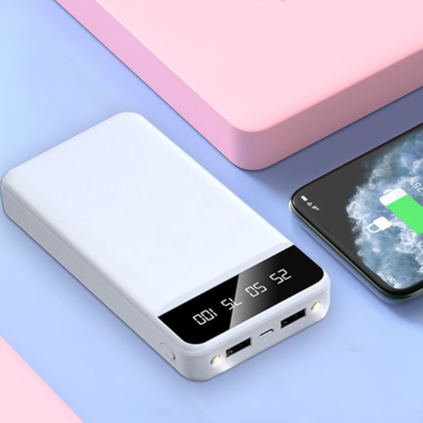 Teissuly Portable Power Bank Charger 6000mAh with Two Output Ports & Input Port External Battery Pack Phone Tablet Etc Dual LED Lights Teissuly WER202312143564