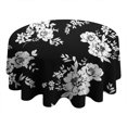 thumbnail image 4 of Pioneer Flower Floral Print Pattern Round Tablecloth 60"x60",Wrinkle Wipeable Table Cloth for Kitchen Dining Room Picnic Patio Party, 4 of 6