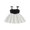 Black, variant on Cenuakty Baby Girl Summer Dress Sleeveless Bow Front Contrast Color A-Line Dress Toddler Casual Dress