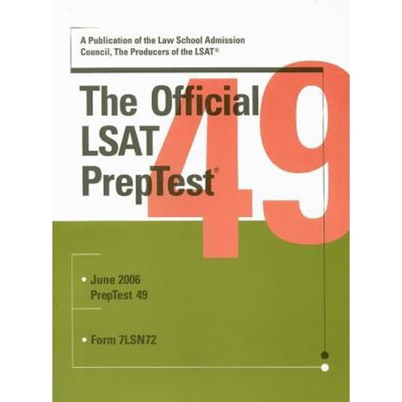 Pre-Owned Official Lsat Preptest 49 (Paperback) 097602456X 9780976024569