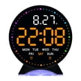 thumbnail image 1 of Reloj despertador digital con función de temporización, para mesita de noche, para decoración del hogar, silencioso, con pantalla LED grande, ideal Negro Naranja, 1 of 8