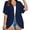 AD1-Navy Blue, variant on SHOWMALL Women's Plus Boleros Lightweight Cardigan Open-Front Shrugs Short Sleeve Lavender Blue Blossom Clusters 3X Summer Cover Up Coats