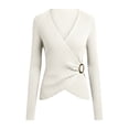 thumbnail image 4 of Plus Size Women Hoodie Solid Color Loose Ladies Sweater Spring And Autumn One Word Shoulder Exposed Shoulder Hood Sweater, 4 of 4