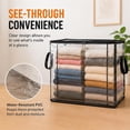 thumbnail image 4 of Extra Large Clear Pvc Storage Bags with Zipper Handles Heavy Duty Thick Plastic Clear Storage Bins for Clothes Blankets Toys Moving Foldable Closet Organizer Storage Containers (3, Black, L), 4 of 9