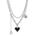 thumbnail image 1 of Collares de corazón de plata para mujer Collares de corazón para niñas Collar de corazón y cadena Joyería atrevida Regalo para San Valentín, 1 of 8