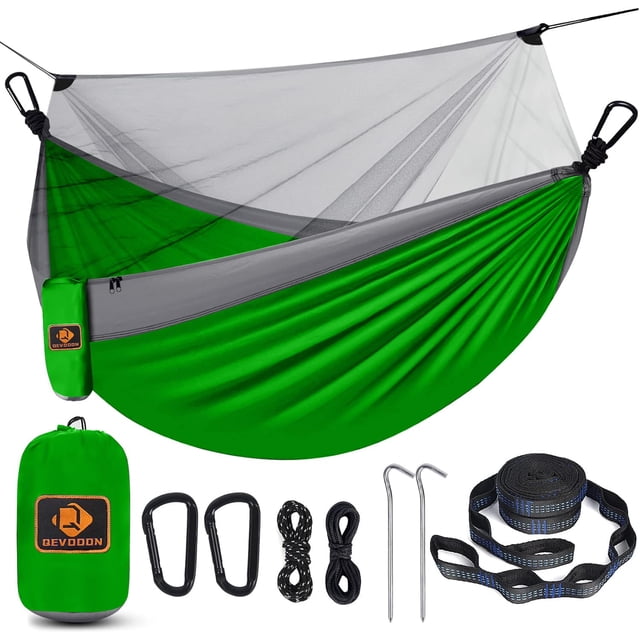 Hamaca de camping Qevooon, 300 x 200 cm, ligera, con red