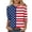 05-Red, variant on SwiftWear Women's 4th of July Graphic T-Shirt Loose Fit 3/4 Sleeve Crew Neck Cute Tops Dressy Casual for Holiday & Summer Outfits